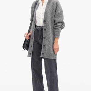 Cozy Gray Button-Up Cardigan